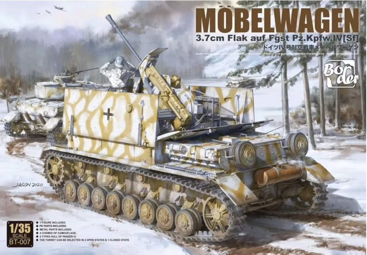 Border Model | BT-007 | Möbelwagen 3.7cm Flak auf Fgst. Pz.Kpfw. IV (Sf) | 1:35